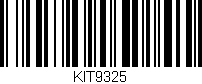 Código de barras (EAN, GTIN, SKU, ISBN): 'KIT9325'
