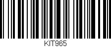 Código de barras (EAN, GTIN, SKU, ISBN): 'KIT965'
