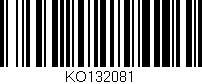 Código de barras (EAN, GTIN, SKU, ISBN): 'KO132081'