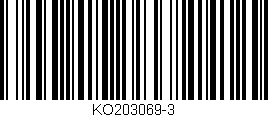 Código de barras (EAN, GTIN, SKU, ISBN): 'KO203069-3'