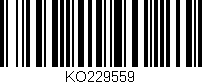 Código de barras (EAN, GTIN, SKU, ISBN): 'KO229559'