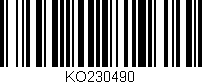 Código de barras (EAN, GTIN, SKU, ISBN): 'KO230490'