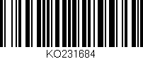Código de barras (EAN, GTIN, SKU, ISBN): 'KO231684'