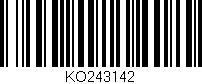 Código de barras (EAN, GTIN, SKU, ISBN): 'KO243142'