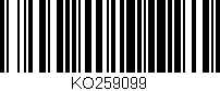 Código de barras (EAN, GTIN, SKU, ISBN): 'KO259099'
