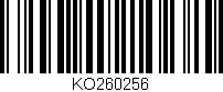 Código de barras (EAN, GTIN, SKU, ISBN): 'KO260256'
