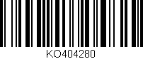 Código de barras (EAN, GTIN, SKU, ISBN): 'KO404280'