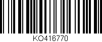 Código de barras (EAN, GTIN, SKU, ISBN): 'KO416770'