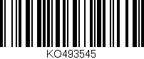 Código de barras (EAN, GTIN, SKU, ISBN): 'KO493545'