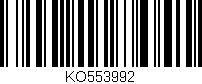Código de barras (EAN, GTIN, SKU, ISBN): 'KO553992'