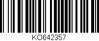 Código de barras (EAN, GTIN, SKU, ISBN): 'KO642357'