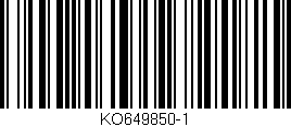 Código de barras (EAN, GTIN, SKU, ISBN): 'KO649850-1'