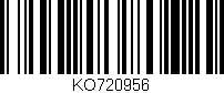 Código de barras (EAN, GTIN, SKU, ISBN): 'KO720956'