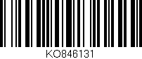 Código de barras (EAN, GTIN, SKU, ISBN): 'KO846131'