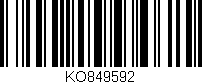 Código de barras (EAN, GTIN, SKU, ISBN): 'KO849592'