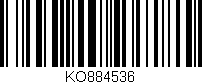 Código de barras (EAN, GTIN, SKU, ISBN): 'KO884536'