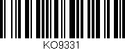 Código de barras (EAN, GTIN, SKU, ISBN): 'KO9331'