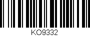 Código de barras (EAN, GTIN, SKU, ISBN): 'KO9332'