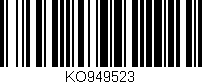 Código de barras (EAN, GTIN, SKU, ISBN): 'KO949523'