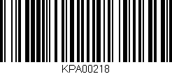 Código de barras (EAN, GTIN, SKU, ISBN): 'KPA00218'