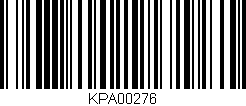 Código de barras (EAN, GTIN, SKU, ISBN): 'KPA00276'