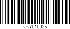 Código de barras (EAN, GTIN, SKU, ISBN): 'KRY010035'