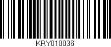 Código de barras (EAN, GTIN, SKU, ISBN): 'KRY010036'