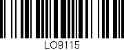 Código de barras (EAN, GTIN, SKU, ISBN): 'LO9115'