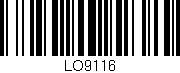 Código de barras (EAN, GTIN, SKU, ISBN): 'LO9116'