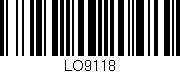 Código de barras (EAN, GTIN, SKU, ISBN): 'LO9118'