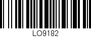 Código de barras (EAN, GTIN, SKU, ISBN): 'LO9182'