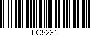 Código de barras (EAN, GTIN, SKU, ISBN): 'LO9231'