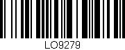 Código de barras (EAN, GTIN, SKU, ISBN): 'LO9279'