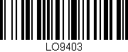 Código de barras (EAN, GTIN, SKU, ISBN): 'LO9403'