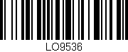 Código de barras (EAN, GTIN, SKU, ISBN): 'LO9536'