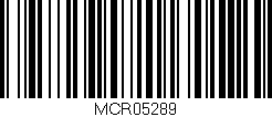 Código de barras (EAN, GTIN, SKU, ISBN): 'MCR05289'