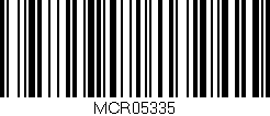Código de barras (EAN, GTIN, SKU, ISBN): 'MCR05335'