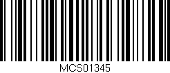 Código de barras (EAN, GTIN, SKU, ISBN): 'MCS01345'
