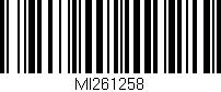 Código de barras (EAN, GTIN, SKU, ISBN): 'MI261258'