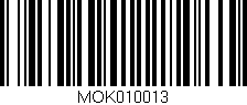 Código de barras (EAN, GTIN, SKU, ISBN): 'MOK010013'