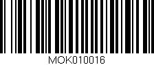 Código de barras (EAN, GTIN, SKU, ISBN): 'MOK010016'