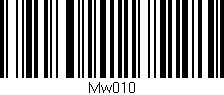 Código de barras (EAN, GTIN, SKU, ISBN): 'Mw010'