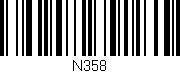 Código de barras (EAN, GTIN, SKU, ISBN): 'N358'