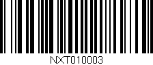 Código de barras (EAN, GTIN, SKU, ISBN): 'NXT010003'