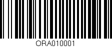Código de barras (EAN, GTIN, SKU, ISBN): 'ORA010001'