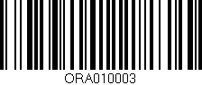 Código de barras (EAN, GTIN, SKU, ISBN): 'ORA010003'