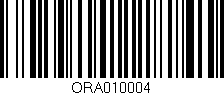 Código de barras (EAN, GTIN, SKU, ISBN): 'ORA010004'
