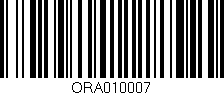 Código de barras (EAN, GTIN, SKU, ISBN): 'ORA010007'