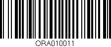 Código de barras (EAN, GTIN, SKU, ISBN): 'ORA010011'
