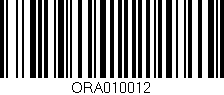 Código de barras (EAN, GTIN, SKU, ISBN): 'ORA010012'